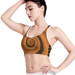 Spiral Fractal Print Women's Sports Bra