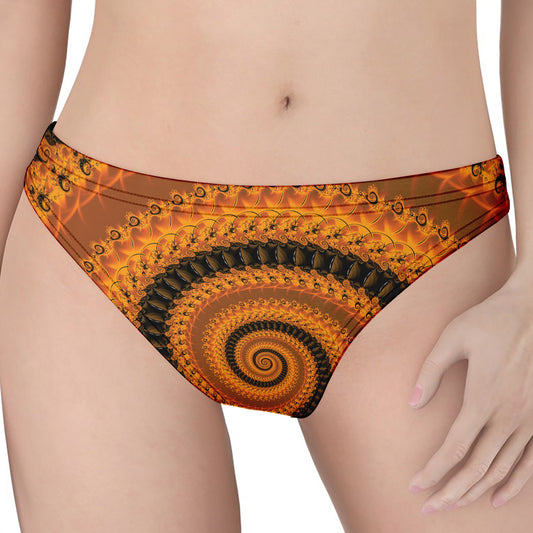 Spiral Fractal Print Women's Thong