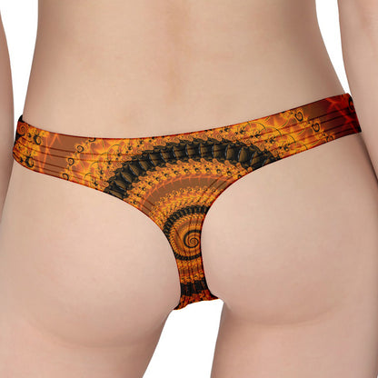 Spiral Fractal Print Women's Thong