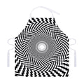 Spiral Illusory Motion Print Adjustable Apron