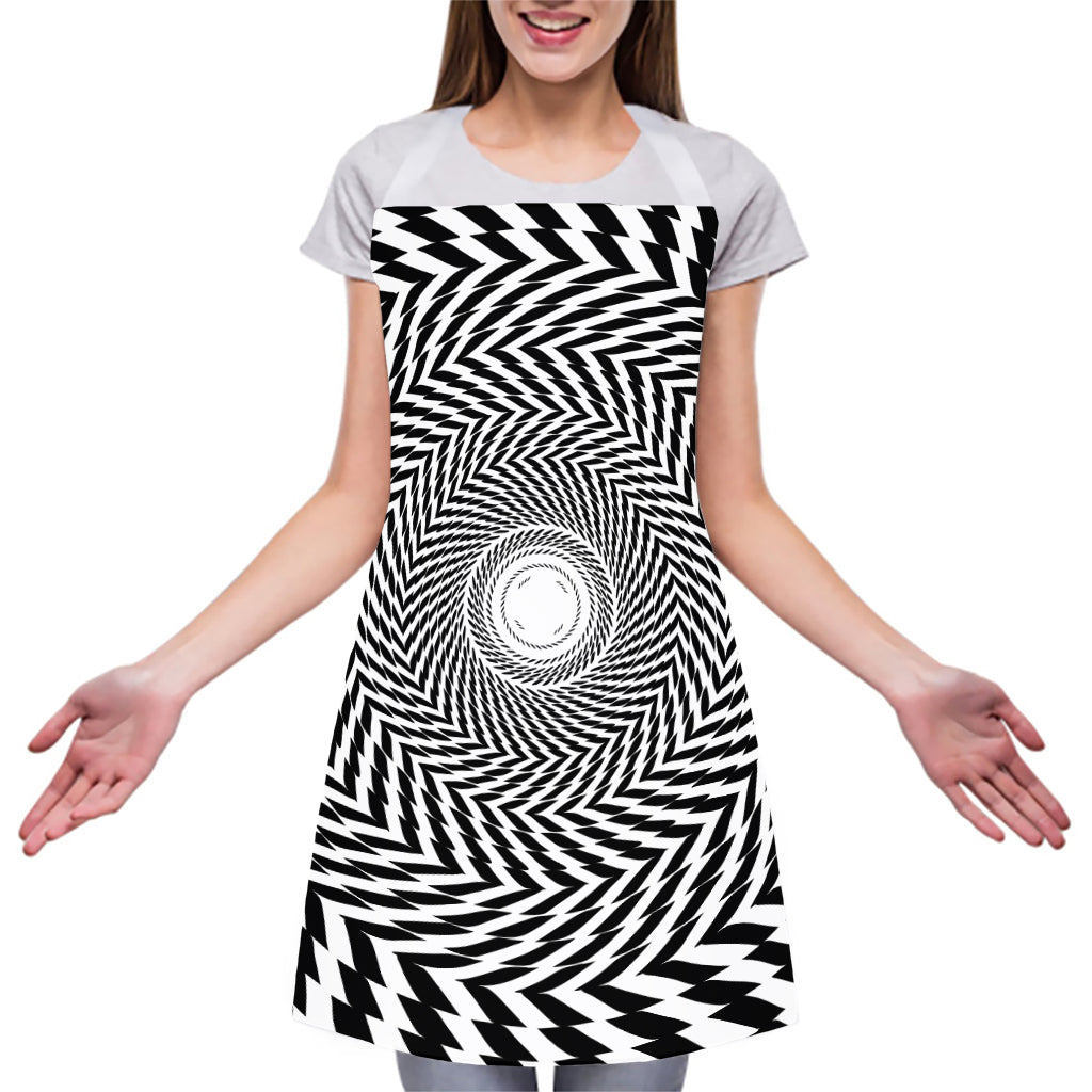 Spiral Illusory Motion Print Adjustable Apron