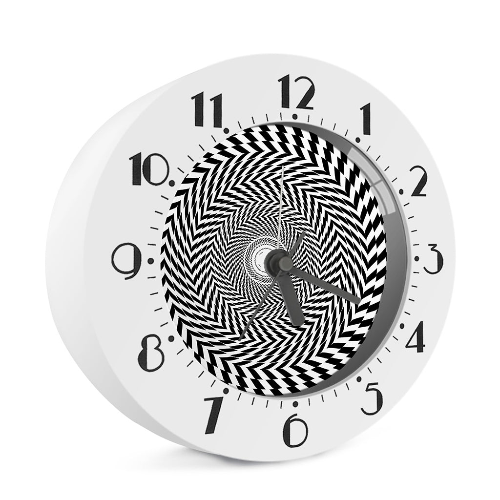 Spiral Illusory Motion Print Alarm Clock