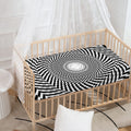 Spiral Illusory Motion Print Baby Crib Sheet