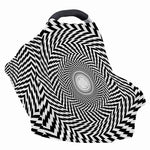 Spiral Illusory Motion Print Baby Seat Cover