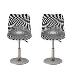 Spiral Illusory Motion Print Bar Stool Covers