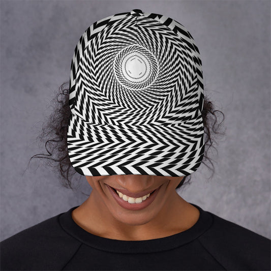 Spiral Illusory Motion Print Baseball Cap