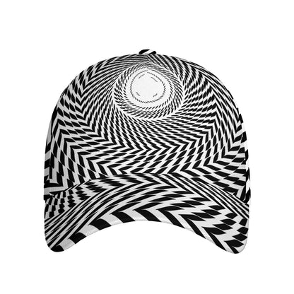Spiral Illusory Motion Print Baseball Cap