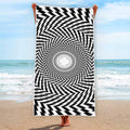 Spiral Illusory Motion Print Beach Towel