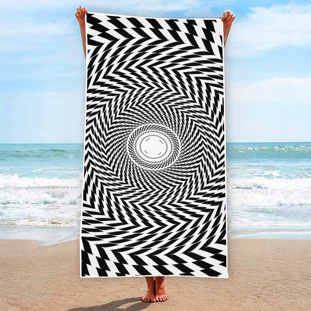 Spiral Illusory Motion Print Beach Towel