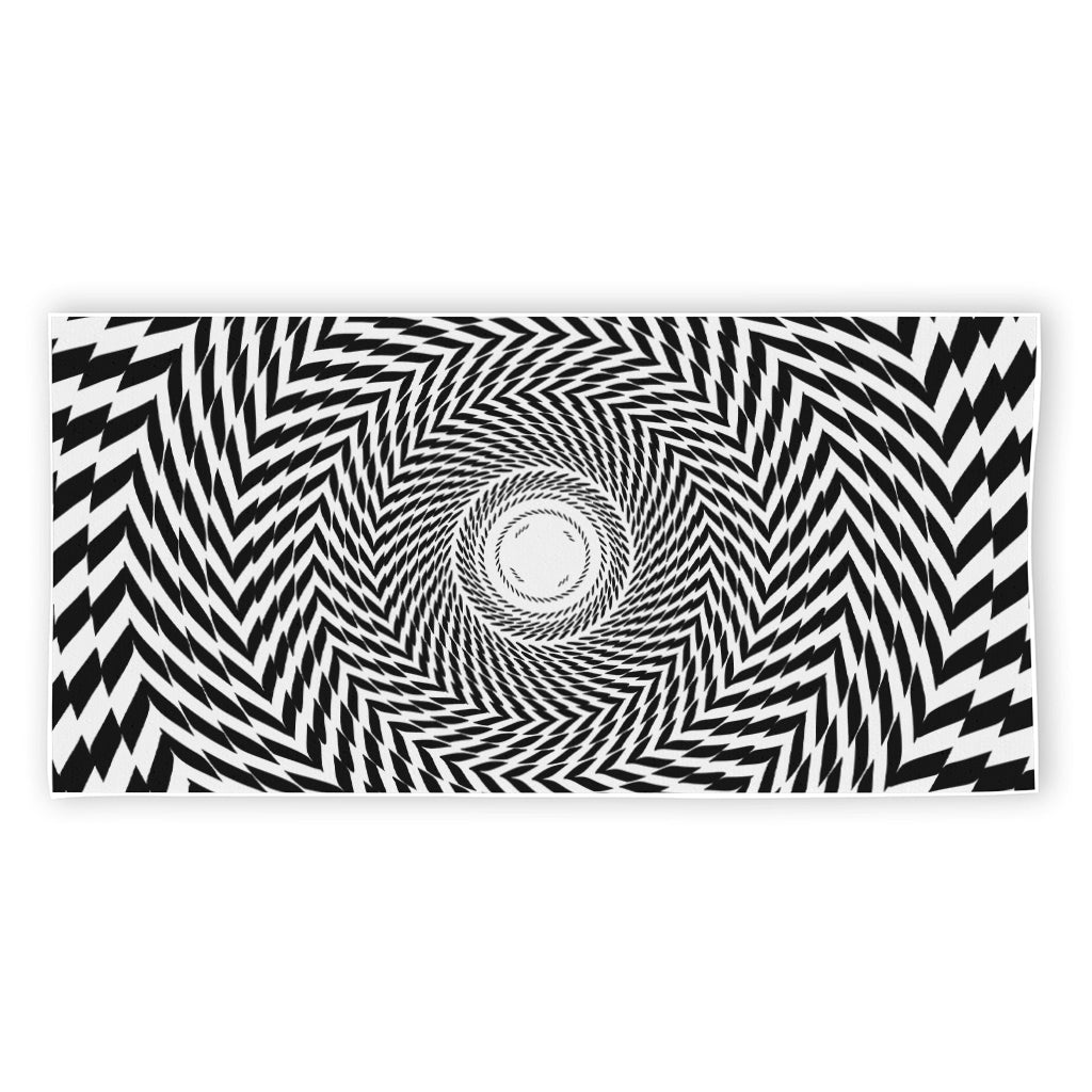 Spiral Illusory Motion Print Beach Towel