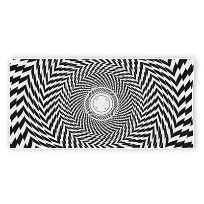 Spiral Illusory Motion Print Beach Towel