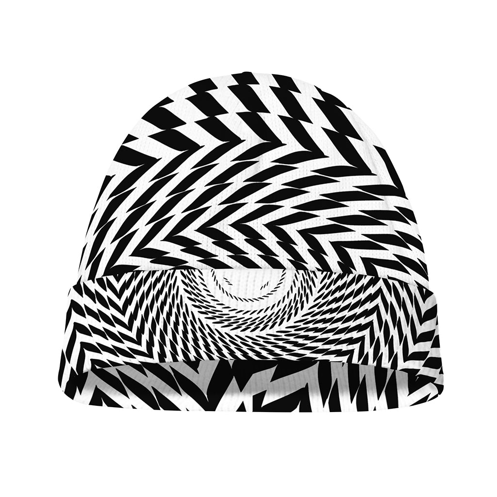 Spiral Illusory Motion Print Beanie