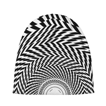 Spiral Illusory Motion Print Beanie