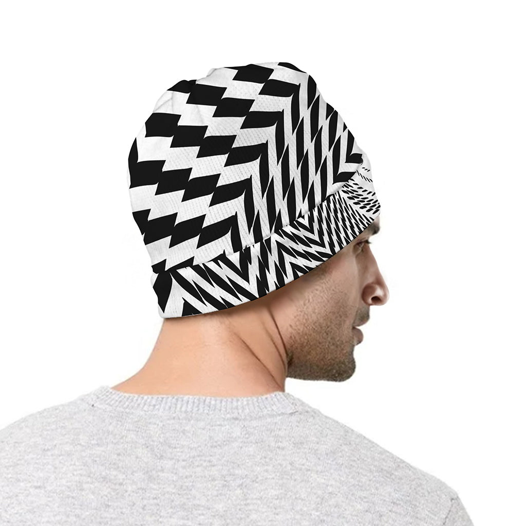 Spiral Illusory Motion Print Beanie