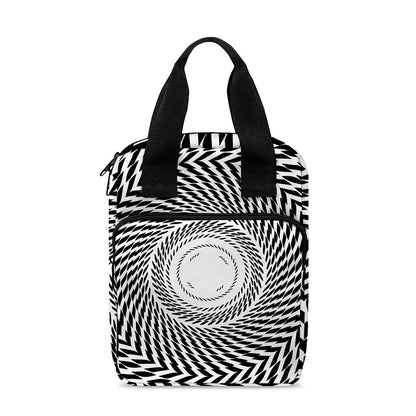 Spiral Illusory Motion Print Bible Tote Bag