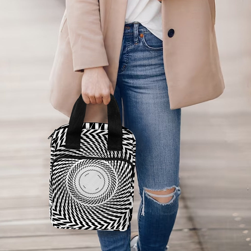 Spiral Illusory Motion Print Bible Tote Bag