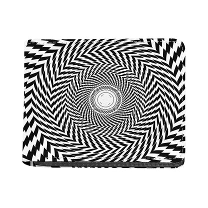 Spiral Illusory Motion Print Bifold Wallet
