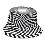 Spiral Illusory Motion Print Bucket Hat