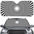 Spiral Illusory Motion Print Car Windshield Sun Shade
