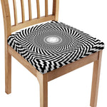 Spiral Illusory Motion Print Chair Cushion Cover