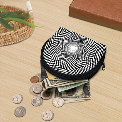 Spiral Illusory Motion Print Coin Purse