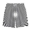 Spiral Illusory Motion Print Cotton Shorts
