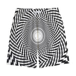 Spiral Illusory Motion Print Cotton Shorts