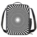 Spiral Illusory Motion Print Crossbody Lunch Bag