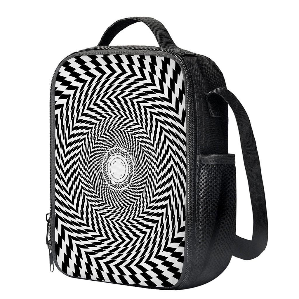 Spiral Illusory Motion Print Crossbody Lunch Bag