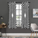 Spiral Illusory Motion Print Curtain