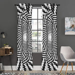 Spiral Illusory Motion Print Curtain