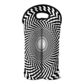 Spiral Illusory Motion Print Double Neoprene Wine Tote