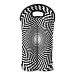 Spiral Illusory Motion Print Double Neoprene Wine Tote