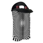 Spiral Illusory Motion Print Double Neoprene Wine Tote
