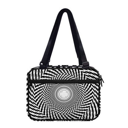 Spiral Illusory Motion Print Double Strap Bible Bag