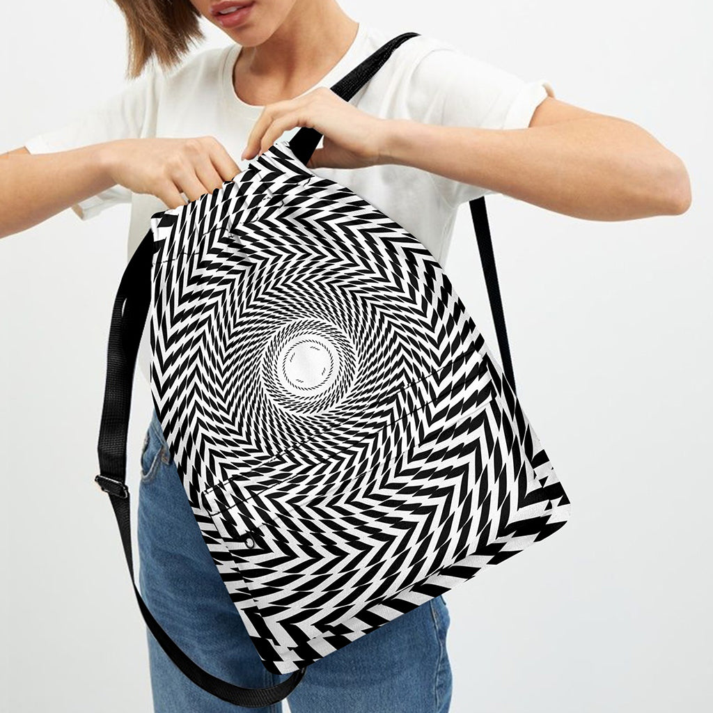 Spiral Illusory Motion Print Drawstring Backpack