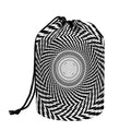 Spiral Illusory Motion Print Drawstring Makeup Bag