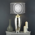 Spiral Illusory Motion Print Drum Lamp Shade