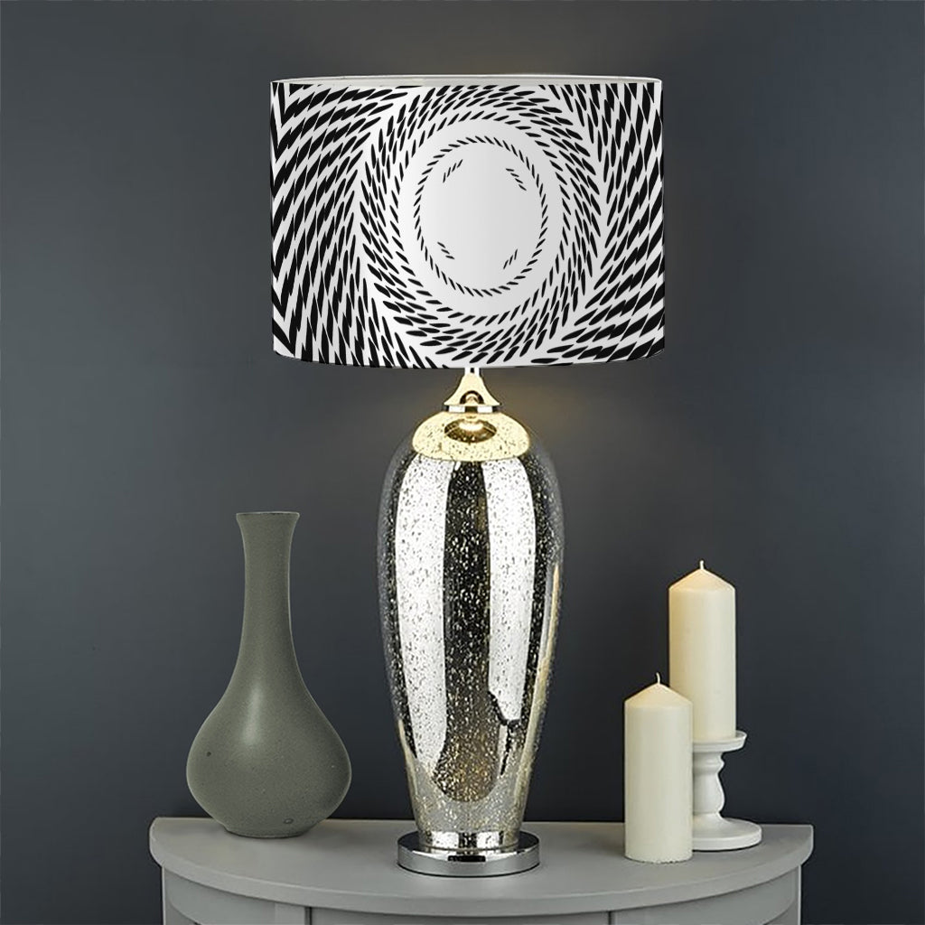 Spiral Illusory Motion Print Drum Lamp Shade