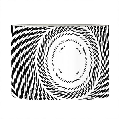 Spiral Illusory Motion Print Drum Lamp Shade