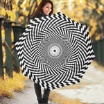 Spiral Illusory Motion Print Foldable Umbrella