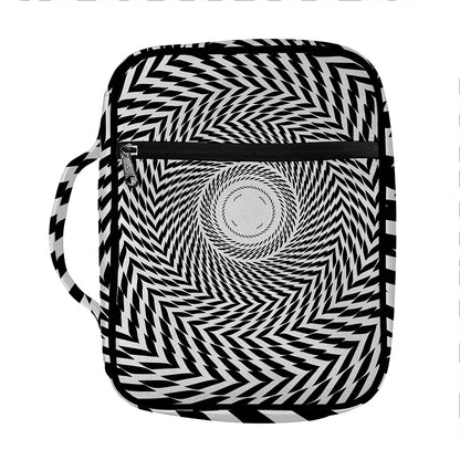 Spiral Illusory Motion Print Front Pocket Bible Bag