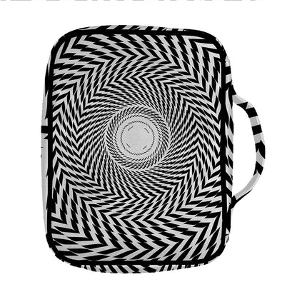 Spiral Illusory Motion Print Front Pocket Bible Bag