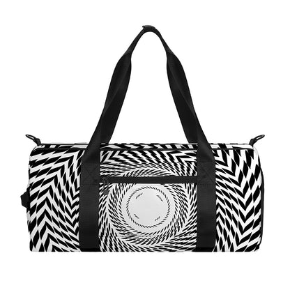 Spiral Illusory Motion Print Gym Bag