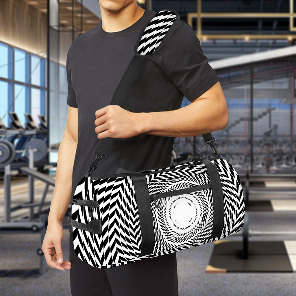 Spiral Illusory Motion Print Gym Bag