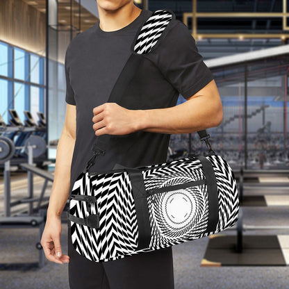 Spiral Illusory Motion Print Gym Bag