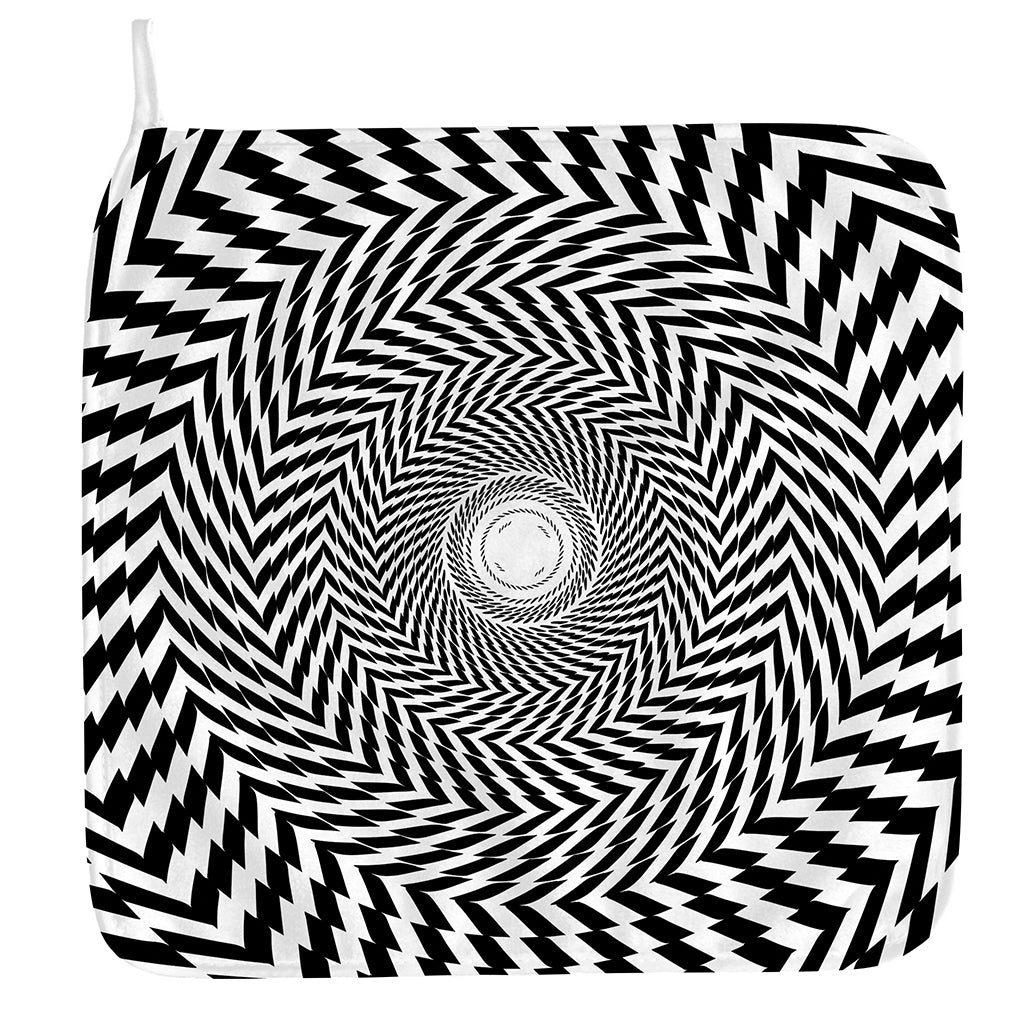 Spiral Illusory Motion Print Hand Towel