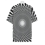 Spiral Illusory Motion Print Hawaiian Shirt