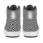 Spiral Illusory Motion Print High Top Leather Sneakers