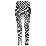 Spiral Illusory Motion Print High-Waisted Pocket Leggings
